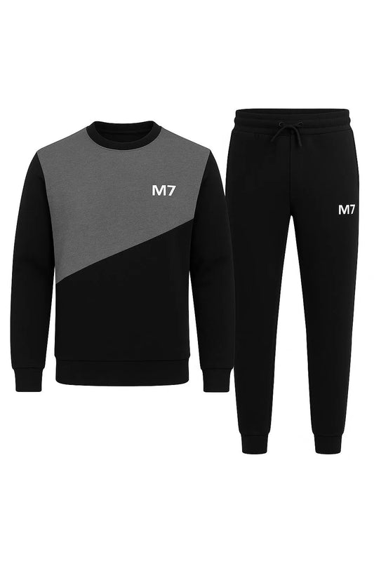 M7 Men's Fleece Printed Track Suit